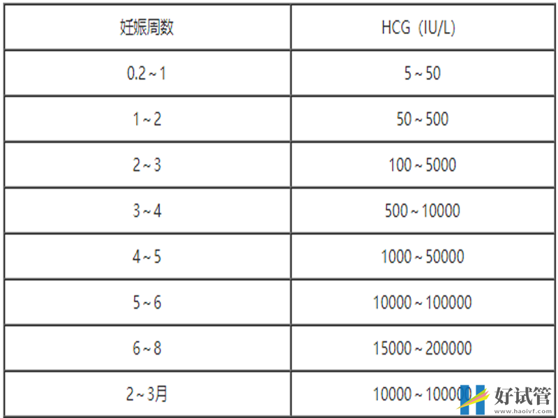 妊娠期間血清HCG水平